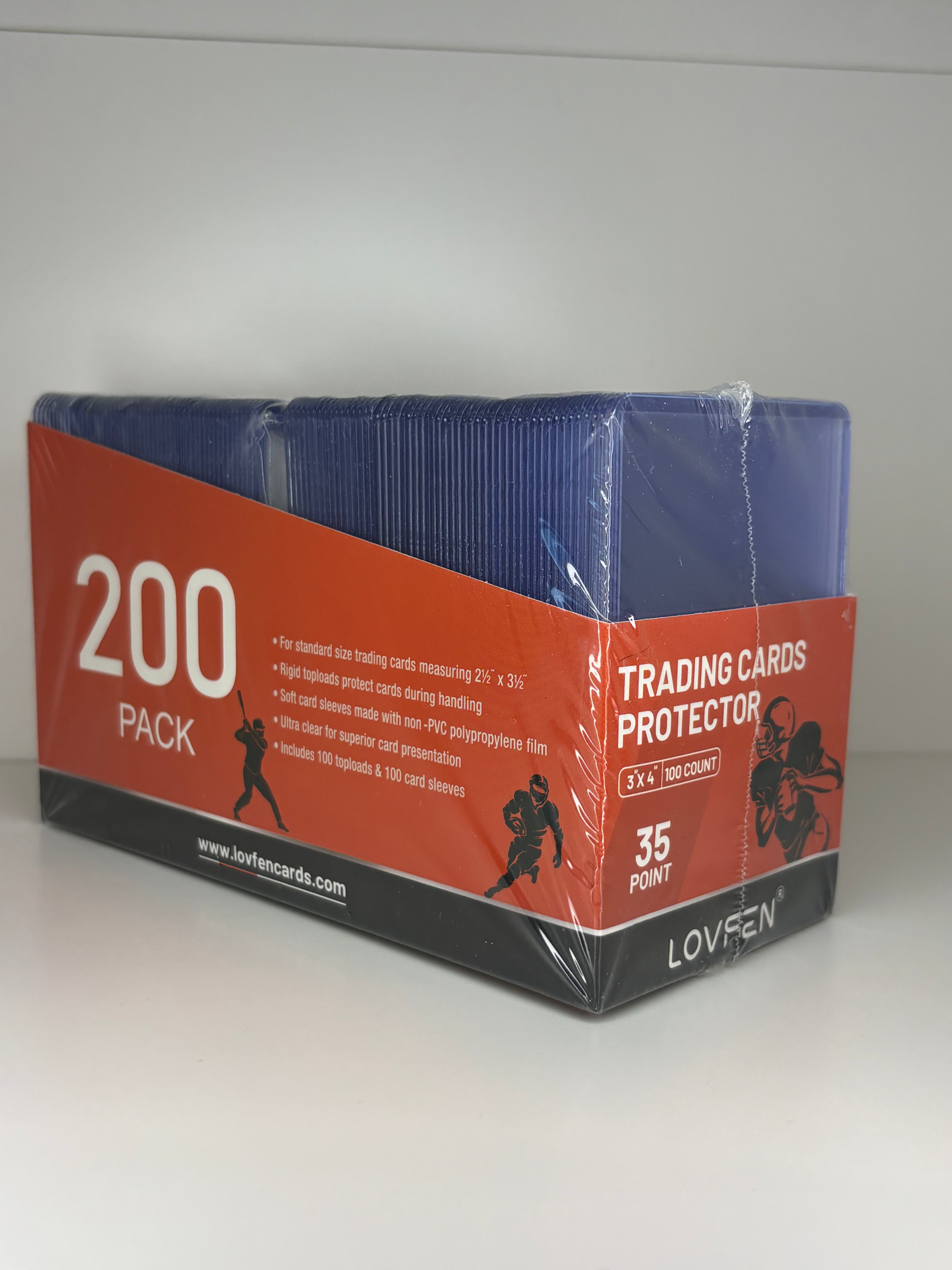 Lovfen 200 Pack/ 100 Penny Sleeves/100 Top Loaders